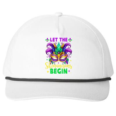 Let The Shenanigans Begin Mardi Gras Lips Snapback Five-Panel Rope Hat