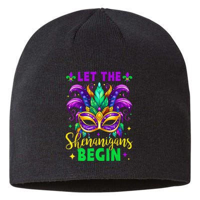 Let The Shenanigans Begin Mardi Gras Lips Sustainable Beanie