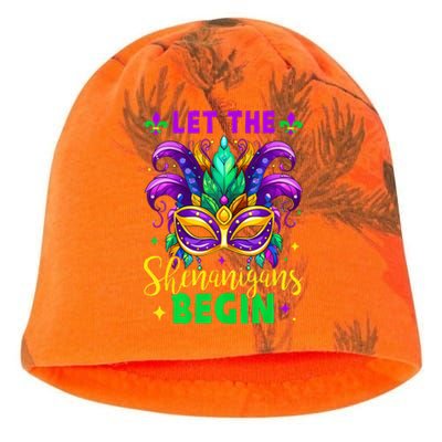 Let The Shenanigans Begin Mardi Gras Lips Kati - Camo Knit Beanie