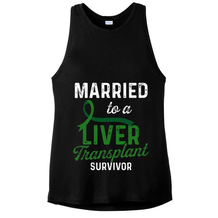 Liver Transplant Survivor Married Organ Warrior Gifts Ladies PosiCharge Tri-Blend Wicking Tank