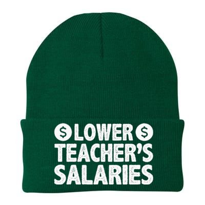 Lower Teacher Salaries Knit Cap Winter Beanie