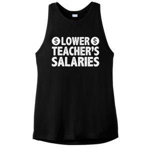 Lower Teacher Salaries Ladies PosiCharge Tri-Blend Wicking Tank