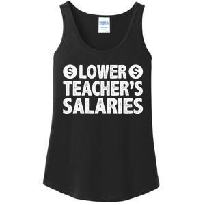 Lower Teacher Salaries Ladies Essential Tank