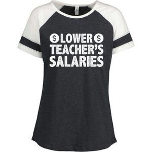 Lower Teacher Salaries Enza Ladies Jersey Colorblock Tee