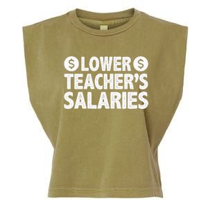 Lower Teacher Salaries Garment-Dyed Women's Muscle Tee