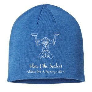 Libra The Scales Astrology Sign And Horoscope Facts Bday Gift Great Gift Sustainable Beanie