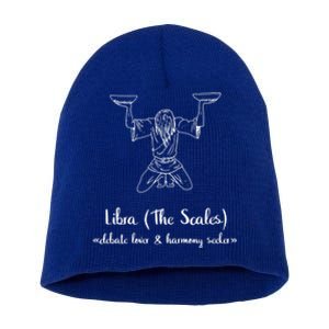 Libra The Scales Astrology Sign And Horoscope Facts Bday Gift Great Gift Short Acrylic Beanie