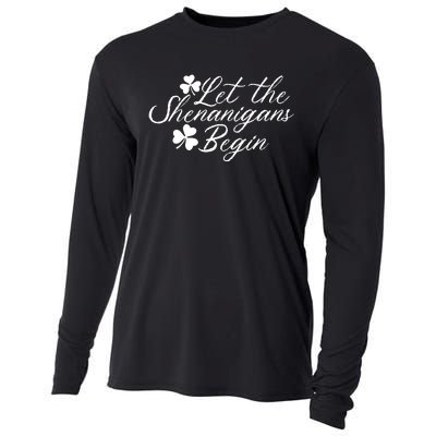 Let The Shenanigans Begin Lucky Saint Patrick Day Gift Cooling Performance Long Sleeve Crew