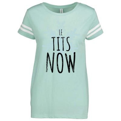 Le Tit Snow Le Tits Now Ugly Christmas Let It Snow Gift Enza Ladies Jersey Football T-Shirt