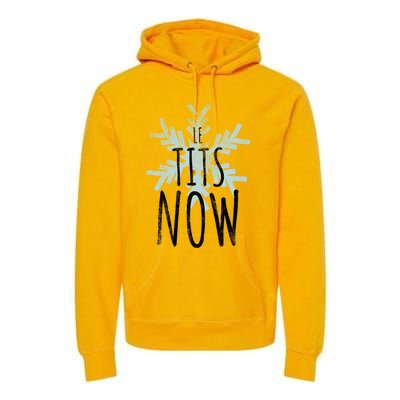 Le Tit Snow Le Tits Now Ugly Christmas Let It Snow Gift Premium Hoodie