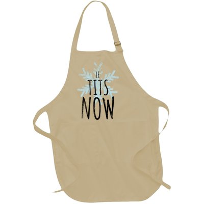 Le Tit Snow Le Tits Now Ugly Christmas Let It Snow Gift Full-Length Apron With Pockets