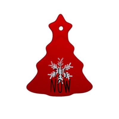 Le Tit Snow Le Tits Now Ugly Christmas Let It Snow Gift Ceramic Tree Ornament