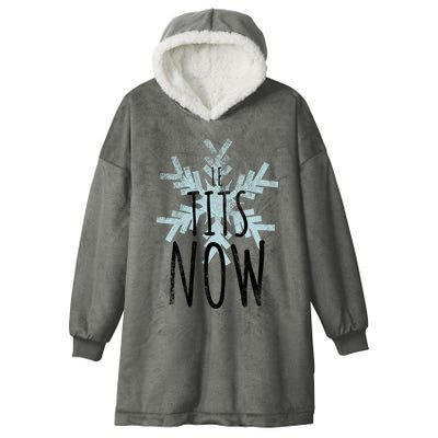 Le Tit Snow Le Tits Now Ugly Christmas Let It Snow Gift Hooded Wearable Blanket