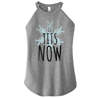 Le Tit Snow Le Tits Now Ugly Christmas Let It Snow Gift Women's Perfect Tri Rocker Tank