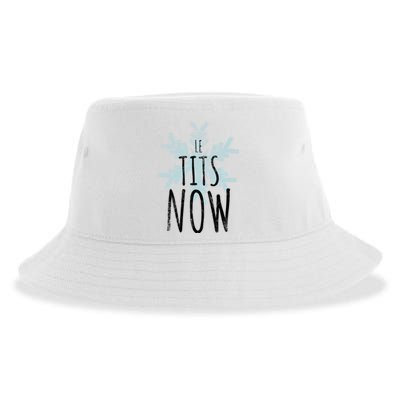 Le Tit Snow Le Tits Now Ugly Christmas Let It Snow Gift Sustainable Bucket Hat