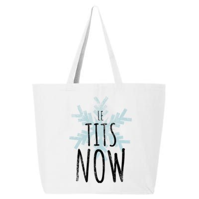 Le Tit Snow Le Tits Now Ugly Christmas Let It Snow Gift 25L Jumbo Tote