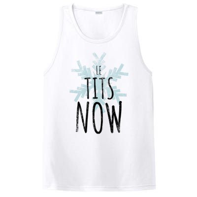 Le Tit Snow Le Tits Now Ugly Christmas Let It Snow Gift PosiCharge Competitor Tank