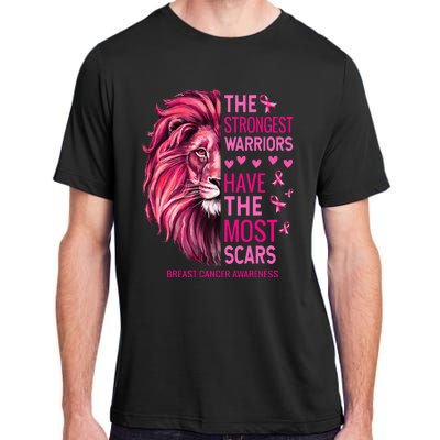 Lion The Strongest Warriors Breast Cancer Awareness Support Adult ChromaSoft Performance T-Shirt