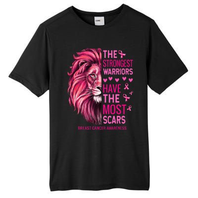 Lion The Strongest Warriors Breast Cancer Awareness Support Tall Fusion ChromaSoft Performance T-Shirt