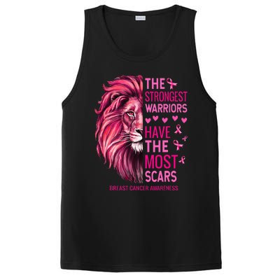 Lion The Strongest Warriors Breast Cancer Awareness Support PosiCharge Competitor Tank