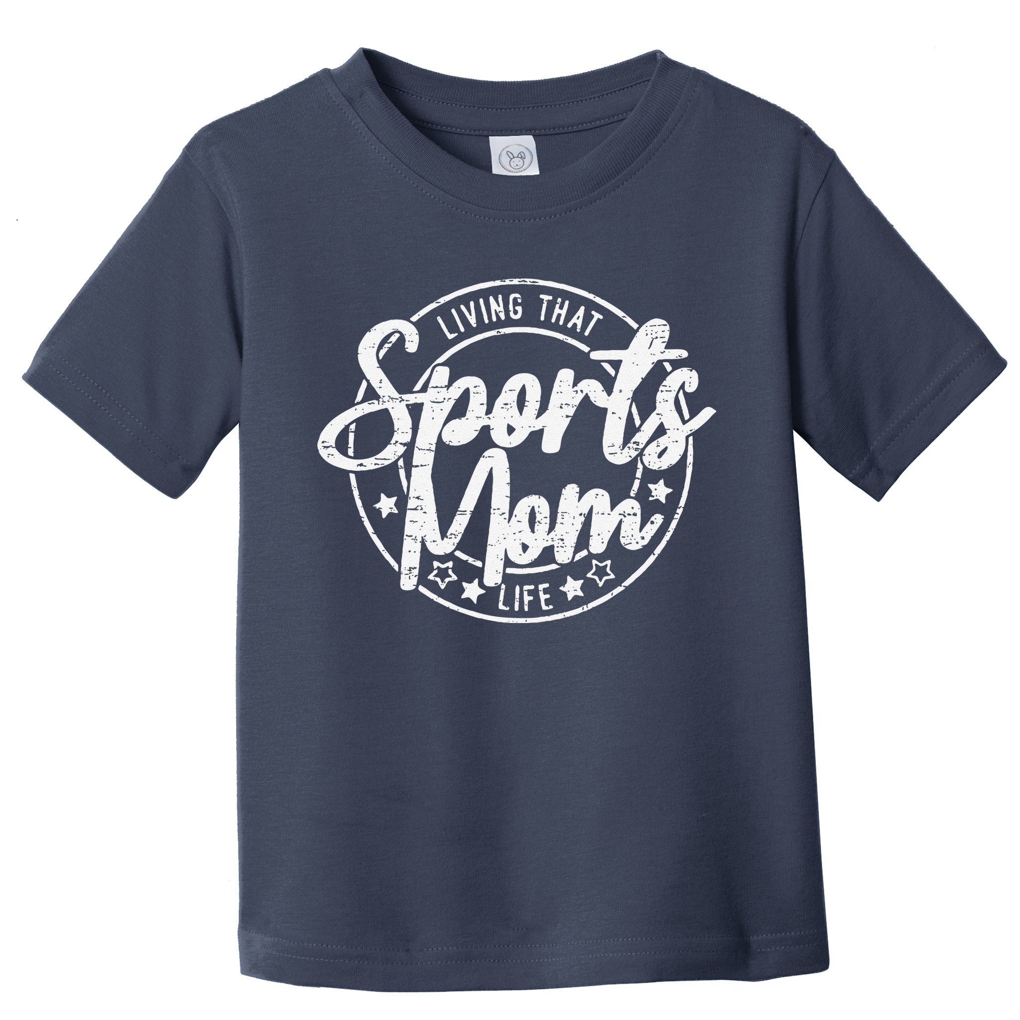 Living That Sports Mom Life Mothers Day Sports Mama Funny Toddler T-Shirt