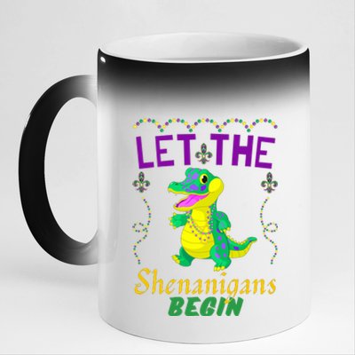 Let The Shenanigans Begin Mardi Gras 11oz Black Color Changing Mug