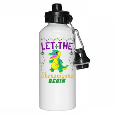 Let The Shenanigans Begin Mardi Gras Aluminum Water Bottle