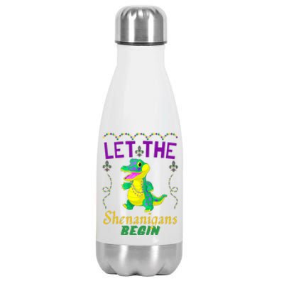 Let The Shenanigans Begin Mardi Gras Stainless Steel Insulated Water Bottle