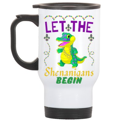 Let The Shenanigans Begin Mardi Gras Stainless Steel Travel Mug