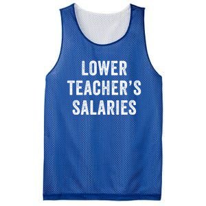 Lower Teacher Salaries Gift Mesh Reversible Basketball Jersey Tank