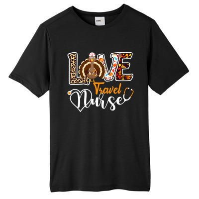 Love Turkey Stethoscope Travel Nurse Leopard Thanksgiving Gift Tall Fusion ChromaSoft Performance T-Shirt