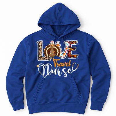 Love Turkey Stethoscope Travel Nurse Leopard Thanksgiving Gift Hoodie