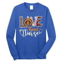 Love Turkey Stethoscope Travel Nurse Leopard Thanksgiving Gift Long Sleeve Shirt