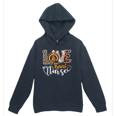 Love Turkey Stethoscope Travel Nurse Leopard Thanksgiving Gift Urban Pullover Hoodie