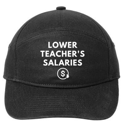 Lower Teachers Salaries Lower Teacher Salaries 7-Panel Snapback Hat