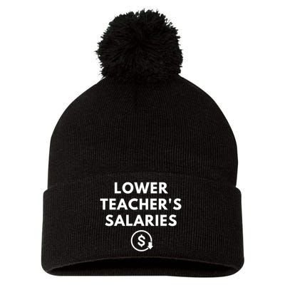 Lower Teachers Salaries Lower Teacher Salaries Pom Pom 12in Knit Beanie