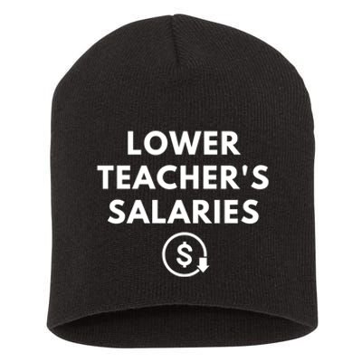 Lower Teachers Salaries Lower Teacher Salaries Short Acrylic Beanie