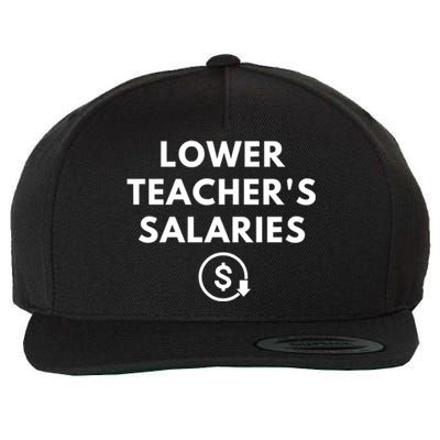 Lower Teachers Salaries Lower Teacher Salaries Wool Snapback Cap