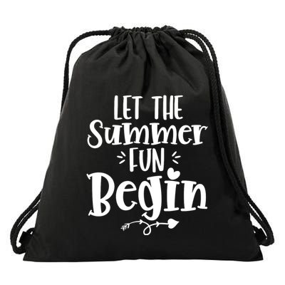 Let The Summer Fun Begin Vacation Drawstring Bag