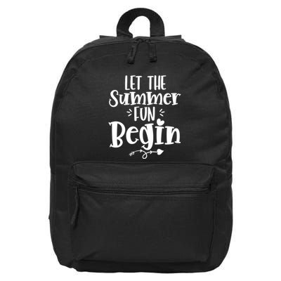 Let The Summer Fun Begin Vacation 16 in Basic Backpack