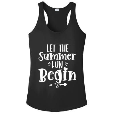 Let The Summer Fun Begin Vacation Ladies PosiCharge Competitor Racerback Tank