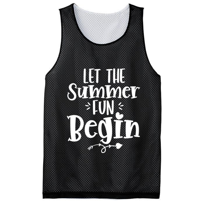 Let The Summer Fun Begin Vacation Mesh Reversible Basketball Jersey Tank