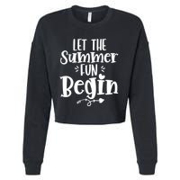 Let The Summer Fun Begin Vacation Cropped Pullover Crew