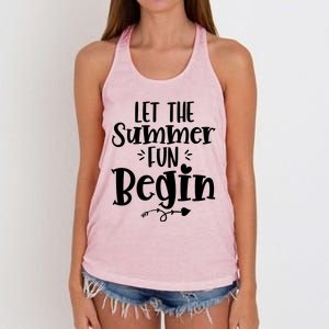 Let The Summer Fun Begin Vacation Women's Knotted Racerback Tank