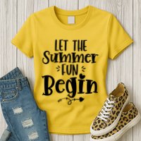 Let The Summer Fun Begin Vacation Womens T-Shirt