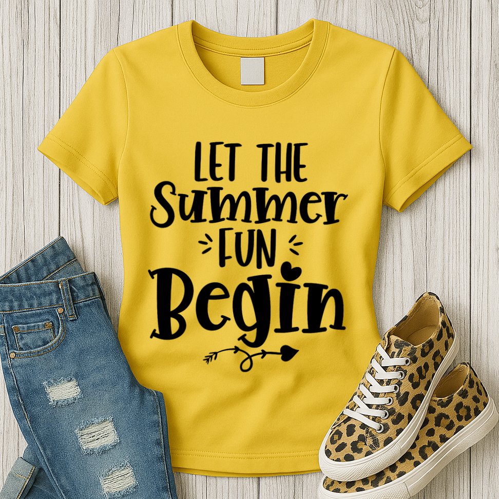 Let The Summer Fun Begin Vacation Womens T-Shirt