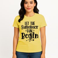 Let The Summer Fun Begin Vacation Womens T-Shirt