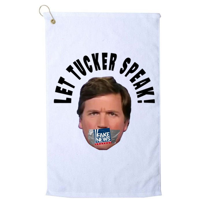 LET TUCKER SPEAK Fake News Platinum Collection Golf Towel