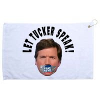 LET TUCKER SPEAK Fake News Grommeted Golf Towel