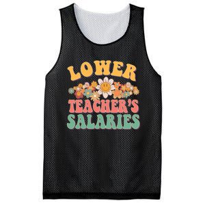 Lower Teachers Salaries Lower Teacher Salaries Funny Gift Mesh Reversible Basketball Jersey Tank